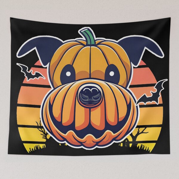 Item preview, Pumpkin dog Halloween designed and sold by ratchawoot.
