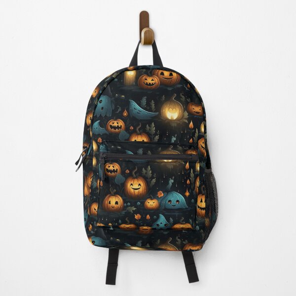 Item preview, Halloween pumpkins seamless pattern designed and sold by MiraCleAI.