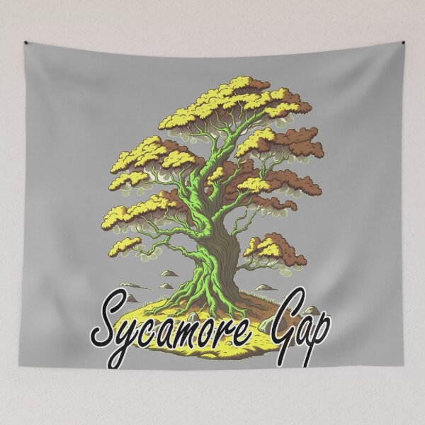 Item preview, SycSycamore Gap, famous sycamore, tree, Hadrian's Wall, UNESCO, World Heritage, felled, photograph, popular, Robin Hood, 300 years old, world,nature, Englandamore Gap designed and sold by PornDesigns.