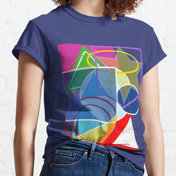 Graphic Stars & Blocks Fuchsia Insipration Classic T-Shirt