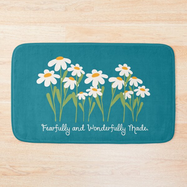 Item preview, Fearfully and Wonderfully Made - Christian Scripture - Faith Based - Daisies designed and sold by Allwhopraisehim.