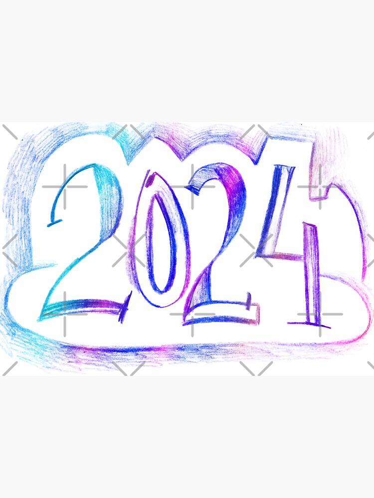 "2024 handwritten lettering numbers | 2024 number year handlettering ...