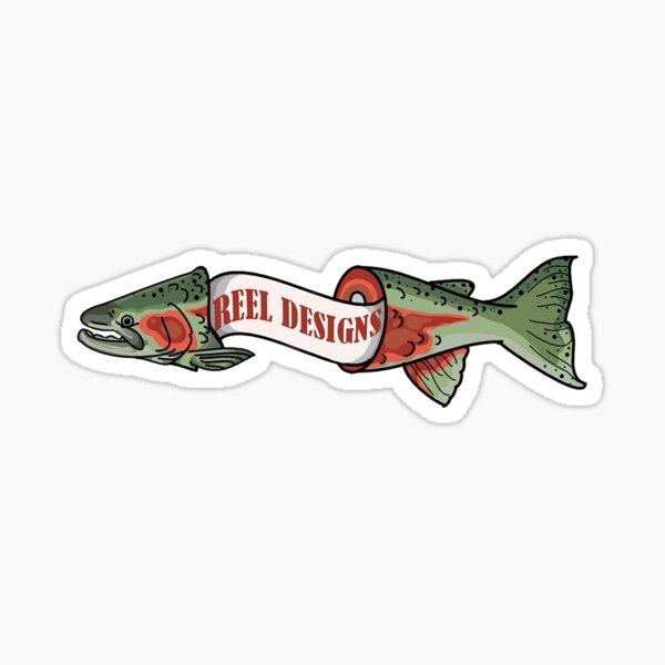 Fortune Fish Logo Sticker for Sale by ReelDesigns