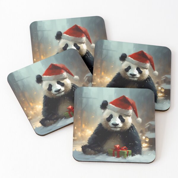 Item preview, Cute Panda in Christmas Hat designed and sold by cr6zym1nd.