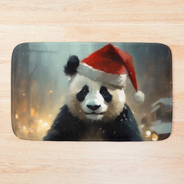Item preview, Cute Panda in Christmas Hat designed and sold by cr6zym1nd.