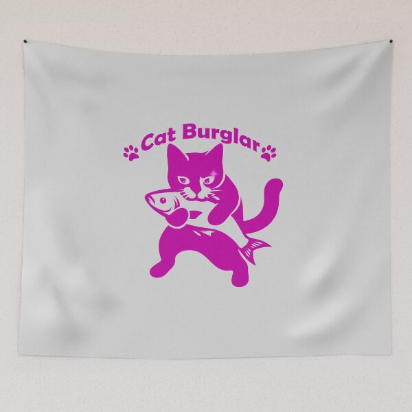 Item preview, Cat meme - Cat Burglar -  Don't leave your fish with a cat. designed and sold by mamacub.