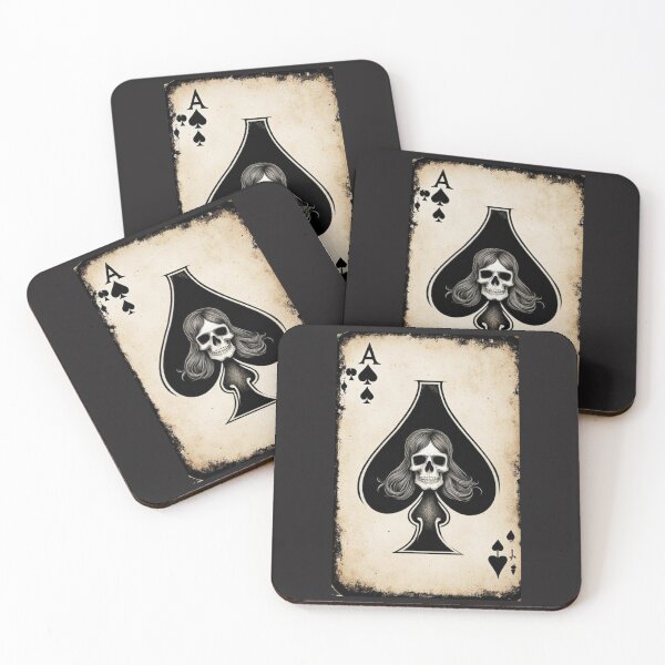 Item preview, Death skull Ace of Spades Poker for Halloween designed and sold by JackFreestone.