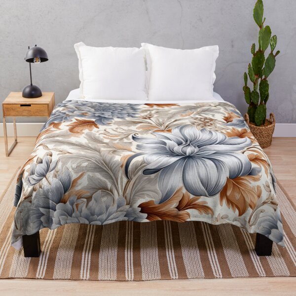 Item preview, Copper and Silver Colorful silver sage flower pattern designed and sold by Vindbult.
