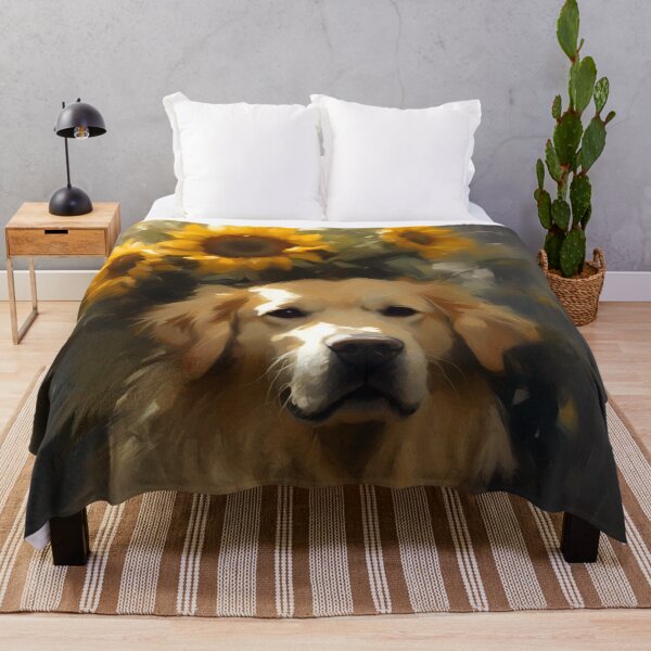 Item preview, Golden Retriever Doggo with Sunflowers designed and sold by cr6zym1nd.