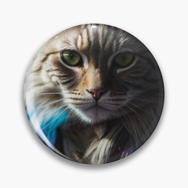 Item preview, The Purrfectly Stylish Godfather: A Cat in a Colorful Suit and a Beautiful Necklace designed and sold by Fenomena Designs.