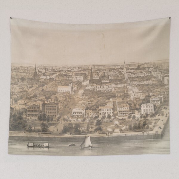 Item preview, Vintage Pictorial Map of Charleston SC (1851) designed and sold by BravuraMedia.