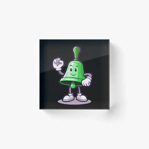 Item preview, handbell character, green mascot designed and sold by AxelBrook.