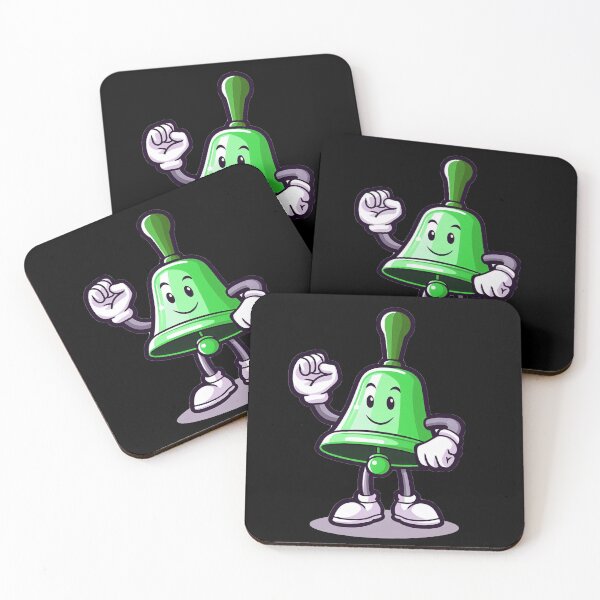 Item preview, handbell character, green mascot designed and sold by AxelBrook.