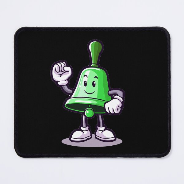 Item preview, handbell character, green mascot designed and sold by AxelBrook.