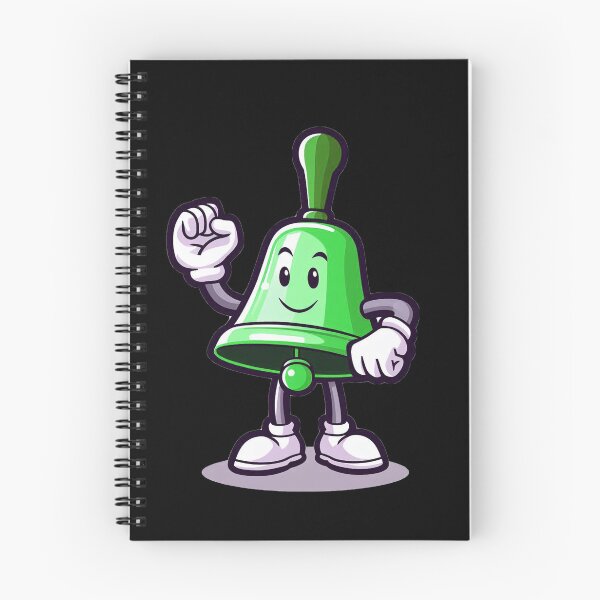 Item preview, handbell character, green mascot designed and sold by AxelBrook.