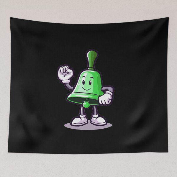 Item preview, handbell character, green mascot designed and sold by AxelBrook.