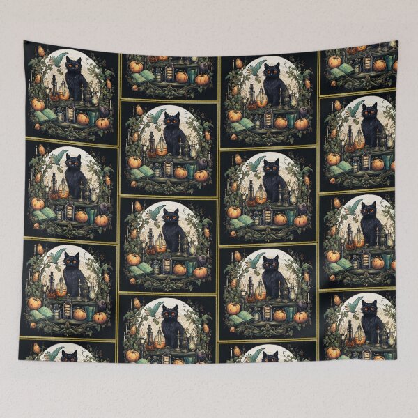 Item preview, Black Cat Art - Witches Potion Room designed and sold by Hecate-Emporium.
