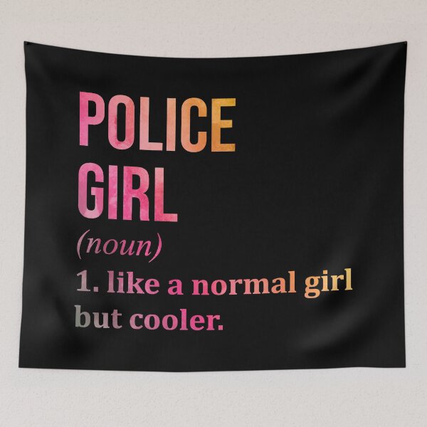 Item preview, Police Girl Definition Police Officer in Watercolor designed and sold by XCIV.