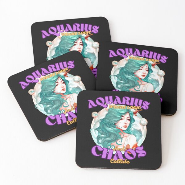 Item preview, Aquarius: Where Logic And Chaos Collide. aquarius star sign designed and sold by ZodiacWonders.
