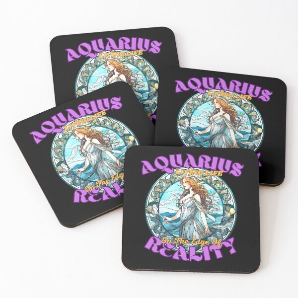 Item preview, Aquarius: Living Life On The Edge Of Reality. aquarius star sign designed and sold by ZodiacWonders.