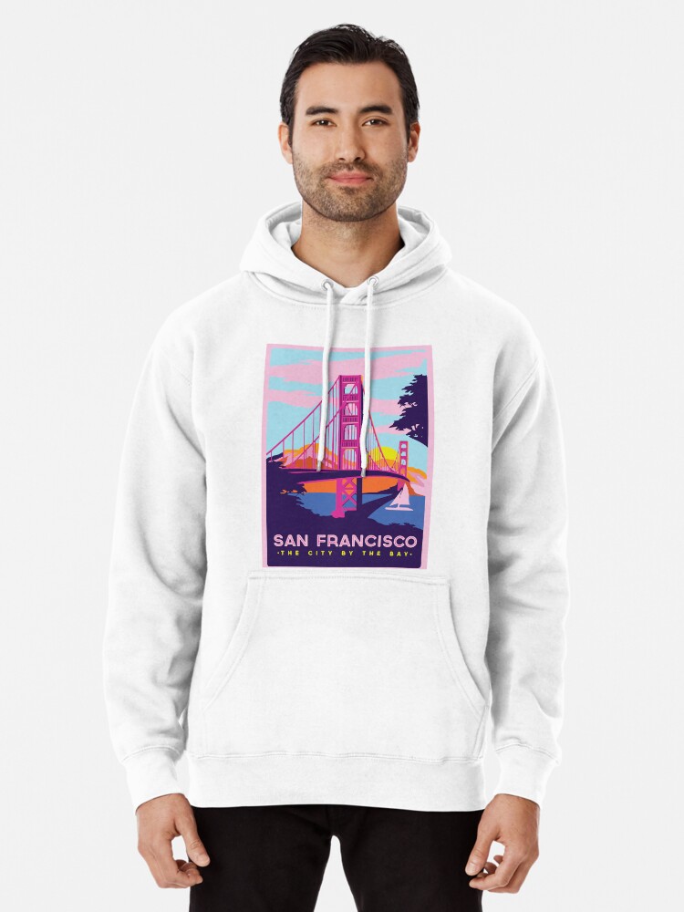 San Francisco City By The Bay Golden State Charcoal Hoodie Sweatshirt -  Men's M