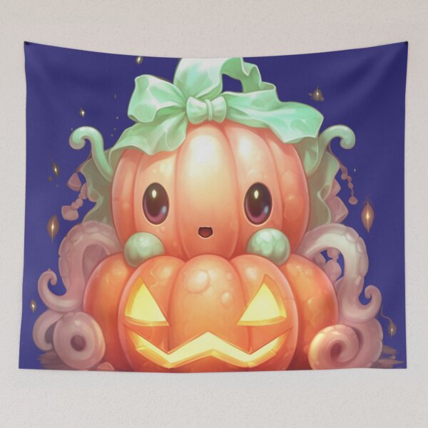 Item preview, Kawaii Ghostly Jack-O-Lantern designed and sold by AnalyticalDream.