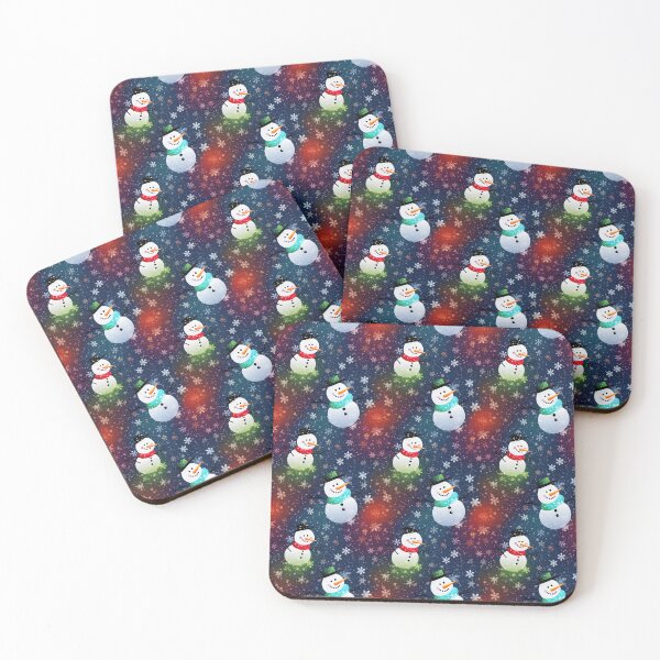 Item preview, Multi-colour Cute Snowman, Composite Overlay Pattern #1 designed and sold by ARTficiallyAnon.