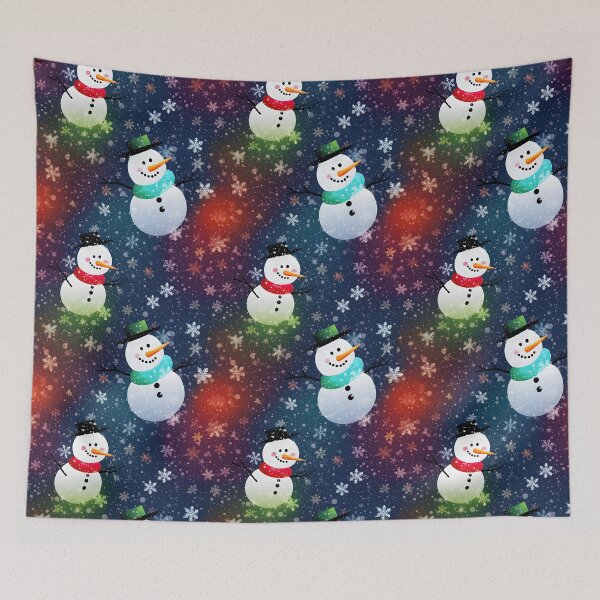 Item preview, Multi-colour Cute Snowman, Composite Overlay Pattern #1 designed and sold by ARTficiallyAnon.