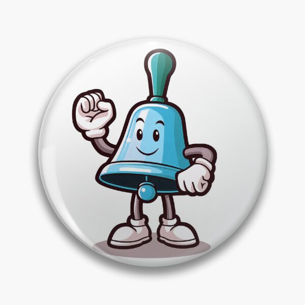 Item preview, handbell character, blue mascot designed and sold by AxelBrook.