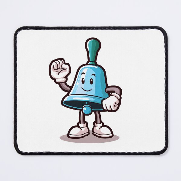 Item preview, handbell character, blue mascot designed and sold by AxelBrook.