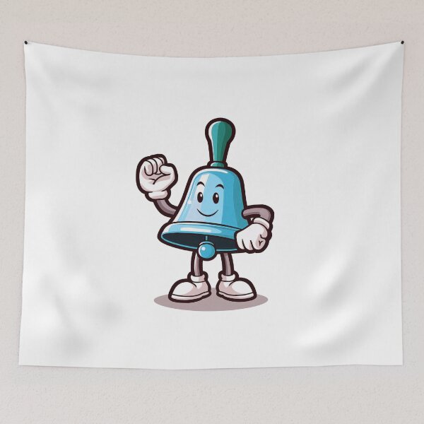 Item preview, handbell character, blue mascot designed and sold by AxelBrook.