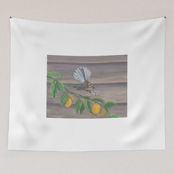 Item preview, Welcome Home Series: Fantail / Piwakawaka in the Lemons designed and sold by Robyn Hallberg.