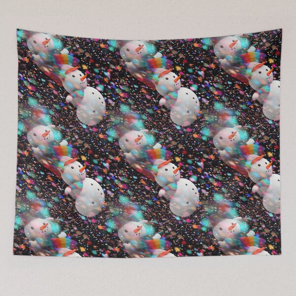 Item preview, Multi-colour Cute Snowman, Composite Overlay Pattern #4 designed and sold by ARTficiallyAnon.