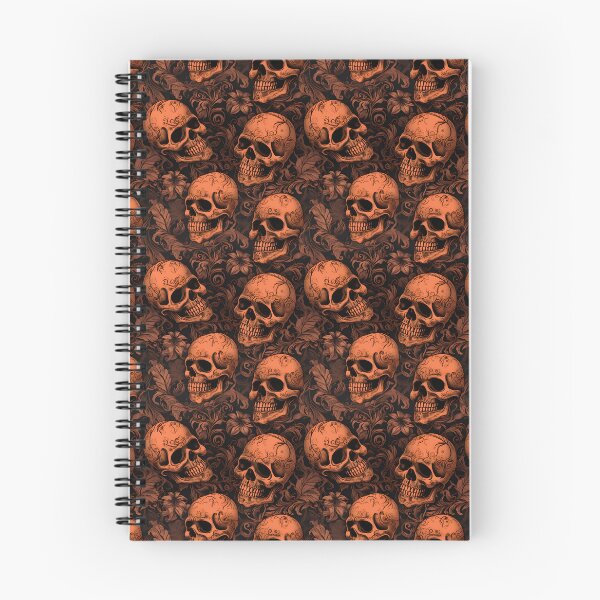 Item preview, Peach & Burnt Orange Skulls Composite Overlay Pattern #7 designed and sold by ARTficiallyAnon.