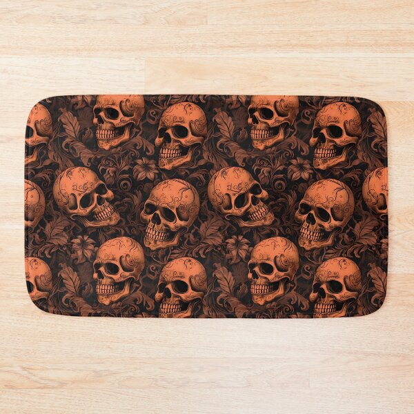Item preview, Peach & Burnt Orange Skulls Composite Overlay Pattern #7 designed and sold by ARTficiallyAnon.