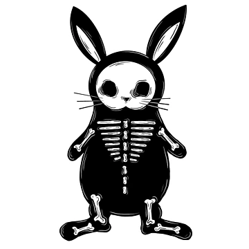 Artwork thumbnail, Skeleton Rabbit by StudioHK