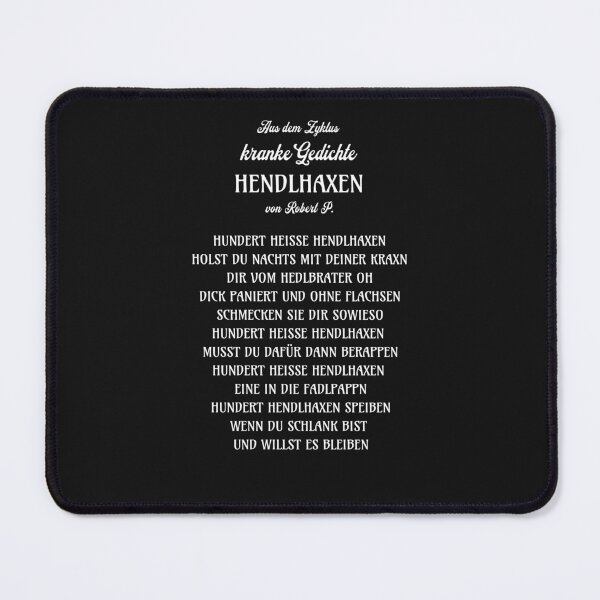 Item preview, Hendlhaxen, design from the cycle sick poems in German designed and sold by Pflugart.