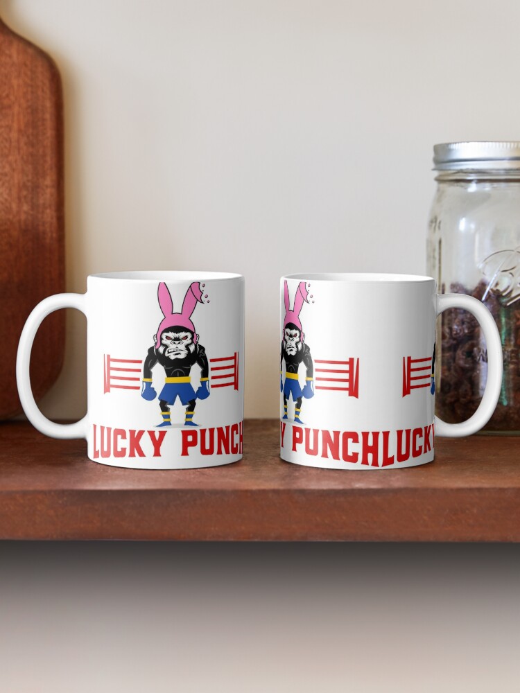 Lucky Punch Boxing The Monkey Bunny Mug By Luckypunch Redbubble