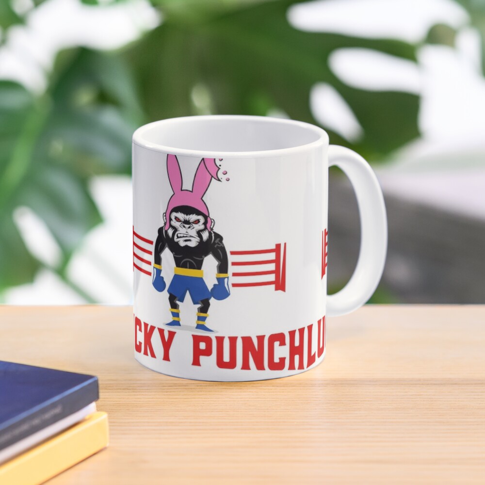 Lucky Punch Boxing The Monkey Bunny Mug By Luckypunch Redbubble