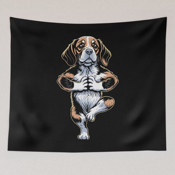 Item preview, Beagle Yoga Puppy Dog Funny Dogs Tree Pose Vrikshasana designed and sold by GrandeDuc.