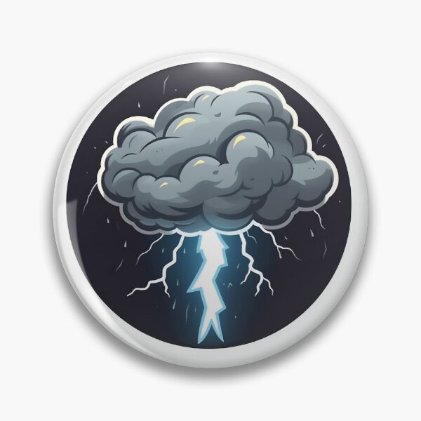 Item preview, Thunderstorm Rain Cloud  designed and sold by StickerOrb.