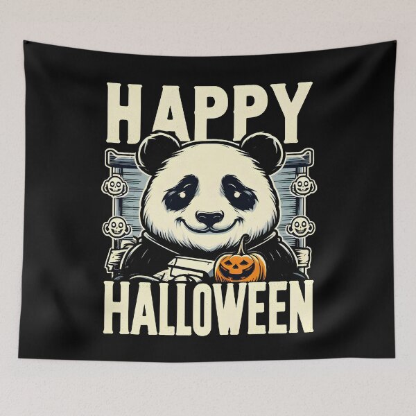 Item preview, Happy halloween Panda vintage cute panda and pumpkin designed and sold by YerrouDesing.
