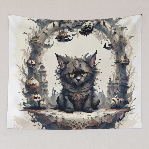 Item preview, witch cat designed and sold by Eakkluk.