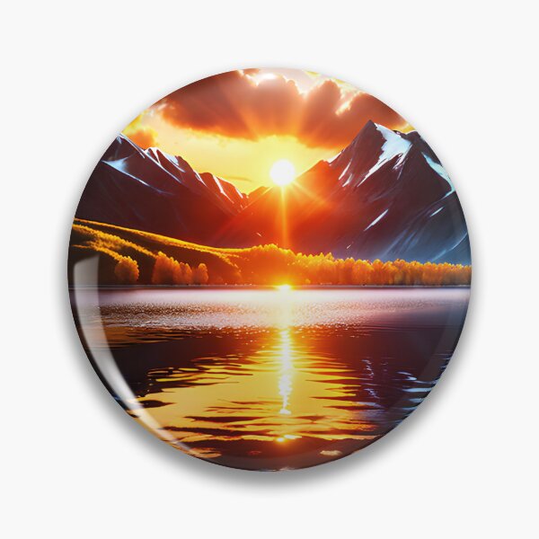 Artikelvorschau, Sonnenuntergang über dem See und den Bergen entworfen und verkauft von ARabbitHole.