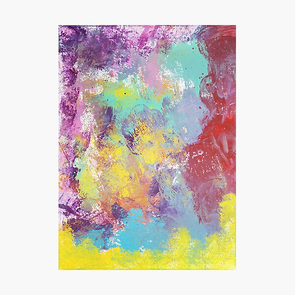 Rainbow Modern Abstract Spring Colors Painting Photographic Print
