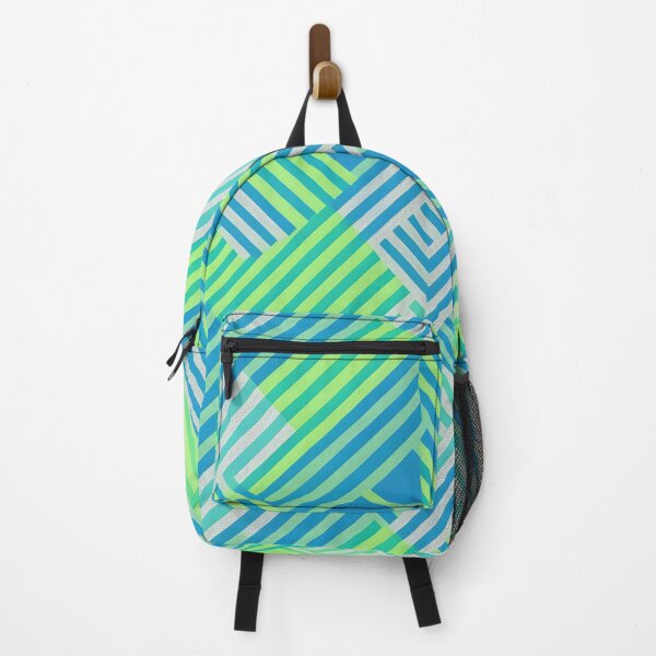 Item preview, Blue, green and white strips Seamless patterns designed and sold by RocketArtInd.