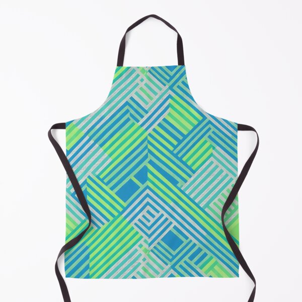 Item preview, Blue, green and white strips Seamless patterns designed and sold by RocketArtInd.