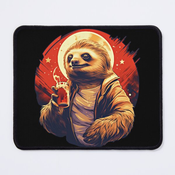 Item preview, Slothy Drinking Tea in the style of Cosmic Themes designed and sold by MagicColorPrint.