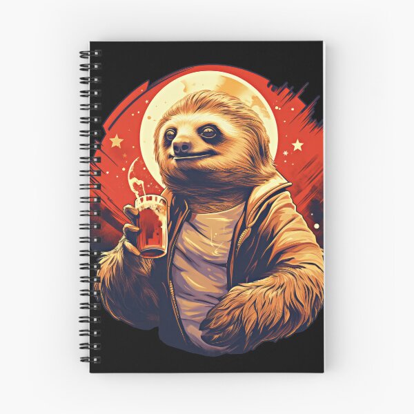 Item preview, Slothy Drinking Tea in the style of Cosmic Themes designed and sold by MagicColorPrint.