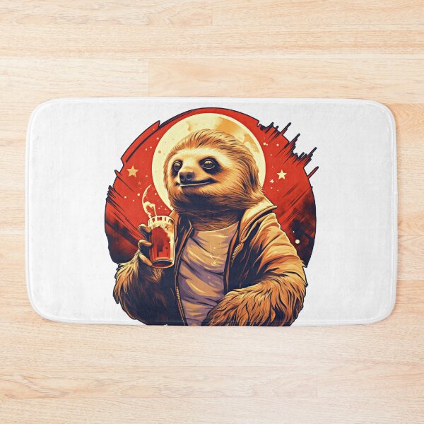 Item preview, Slothy Drinking Tea in the style of Cosmic Themes designed and sold by MagicColorPrint.